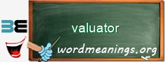 WordMeaning blackboard for valuator